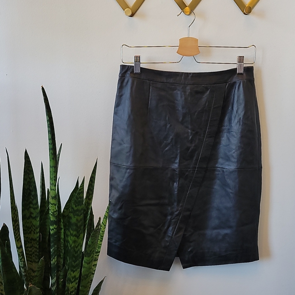 Halogen Leather Skirt